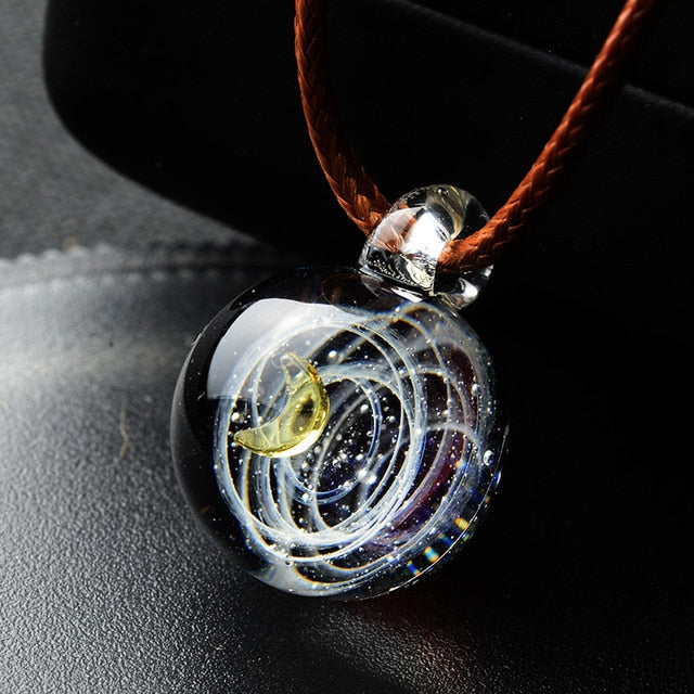 Cosmic Galaxy Glass Pendant