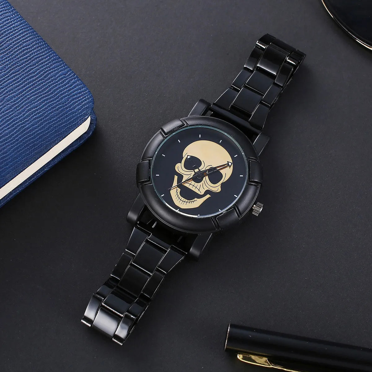 Gunmetal Skull Watch