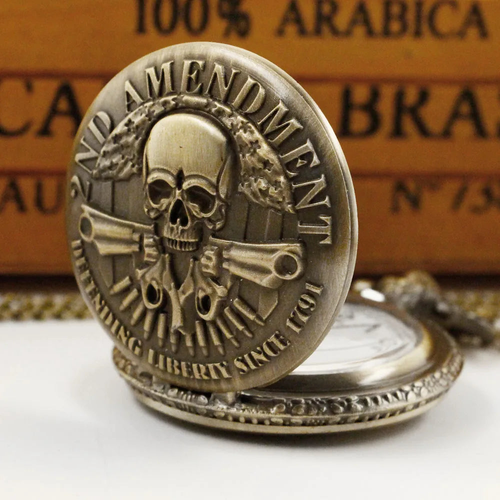 "Defender" bronze skull watch