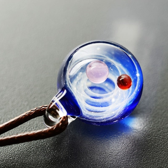Cosmic Galaxy Glass Pendant
