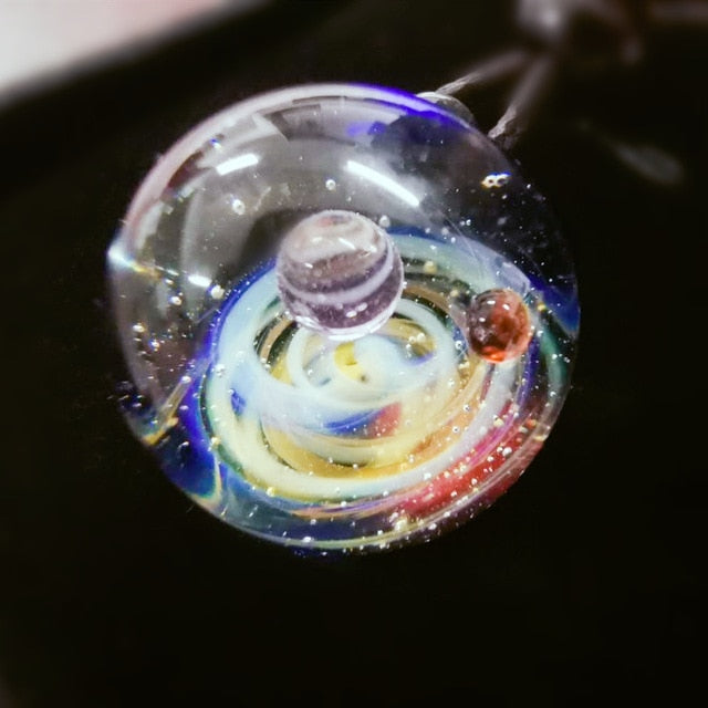 Cosmic Galaxy Glass Pendant